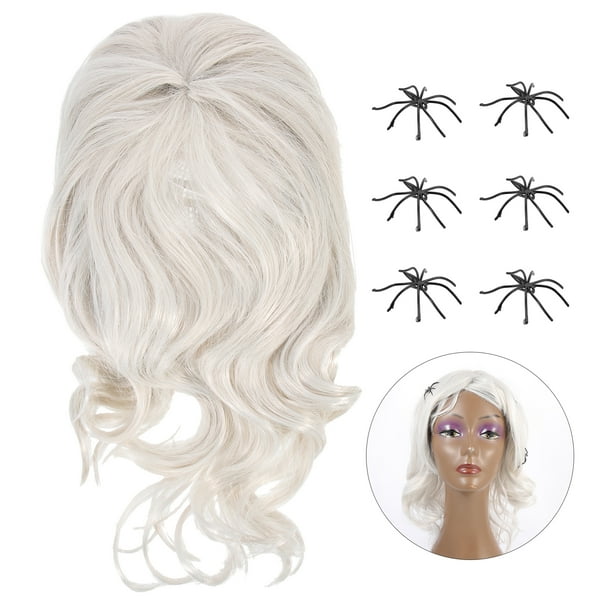 KAKOWELY 1 juego de peluca de cosplay para fiesta de disfraces de Halloween, peluca ondulada de araña para mujeres y hombres
