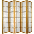 thumbnail image 3 of Oriental Furniture 72'' x 70'' Bamboo Tree Double Cross Shoji 5 Panel Room Divider, 3 of 4