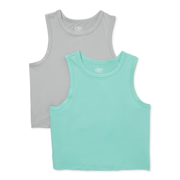 Athletic Works Girls Muscle Tank Top, 2Pack, Sizes 418 & Plus