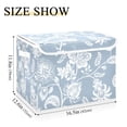 thumbnail image 3 of Floral on Blue Large Lidded Bin Foldable Storage Baskets Boxes Cubes Lids with 2 Handles for Home Bedroom Office 16.5x12.6x11.8inch, 3 of 7