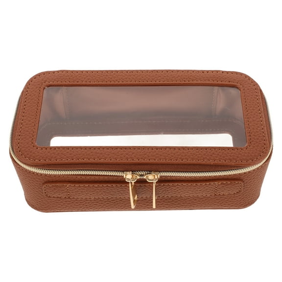 Item Transparent Cosmetic Bag Travel 20.00X10.00X6.70CM Brown