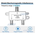 thumbnail image 6 of 2-Way Coax Splitter Combiner For CATV Antenna Broadcast UHF VHF Modulated TV MATV Max 1000MHz, 6 of 7