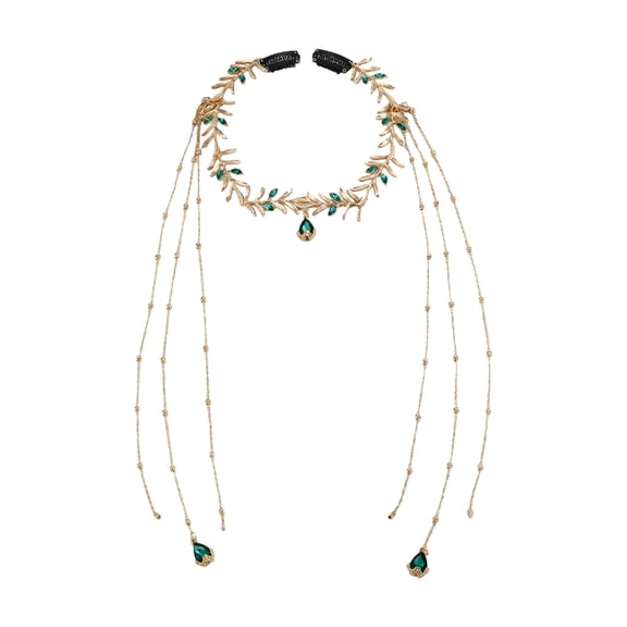 lanema Flexible Crystal Embellished Face Jewelry Chain Transformable Necklace Or Waist Accessory For Evening Gatherings