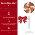 thumbnail image 2 of 3' Pre-Lit Lollipop Christmas Holiday Décor with 80 Warm White Twinkling LED Lights, 2 of 6