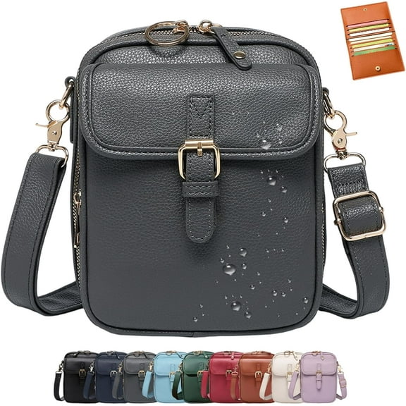 Collaboraten1 Crossbody Leather Bag, Urvashi Crossbody Leather Bag, 10 Slot Design Lockable Zipper Anti-Theft Backpack