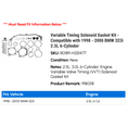 thumbnail image 2 of Variable Timing Solenoid Gasket Kit - Compatible with 1998 - 2000 BMW 323i 2.5L 6-Cylinder 1999, 2 of 2