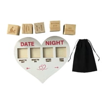 Romantic Date Night Dice – Wooden Love & Food Decision Game, Perfect Anniversary & Valentine’s Day Gift for Him and Her B