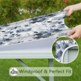 thumbnail image 6 of Pioneer Flower Floral Print Pattern Square Fitted Tablecloth with Elastic Edge,Square Table Cover,Washable Elastic Table Cover for Home Kitchen Party Decor 36"x36", 6 of 6