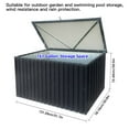 thumbnail image 4 of 161 Gallon Deck Box, Outdoor Metal Storage Box for Patio Furniture Cushions, Garden Tools and Pool Toys with Flexible Divider, Waterproof, 4 of 6