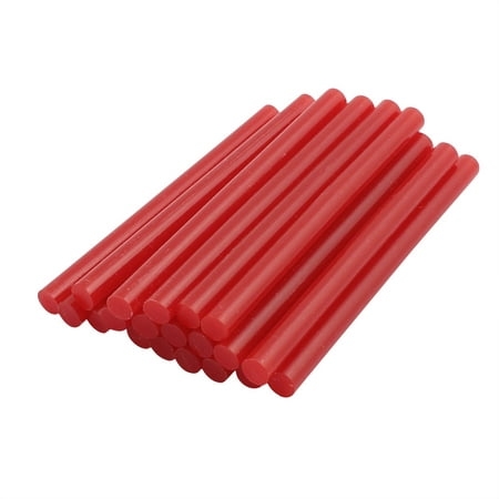 20pcs 7mm x 100mm Economy Hot Melt Glue Sticks Red for DIY Small Craft (Best Glue For Felt Projects)