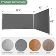 thumbnail image 4 of AECOJOY 236" x 63" Gray Polyester Outdoor Panel Privacy Screen, 4 of 5