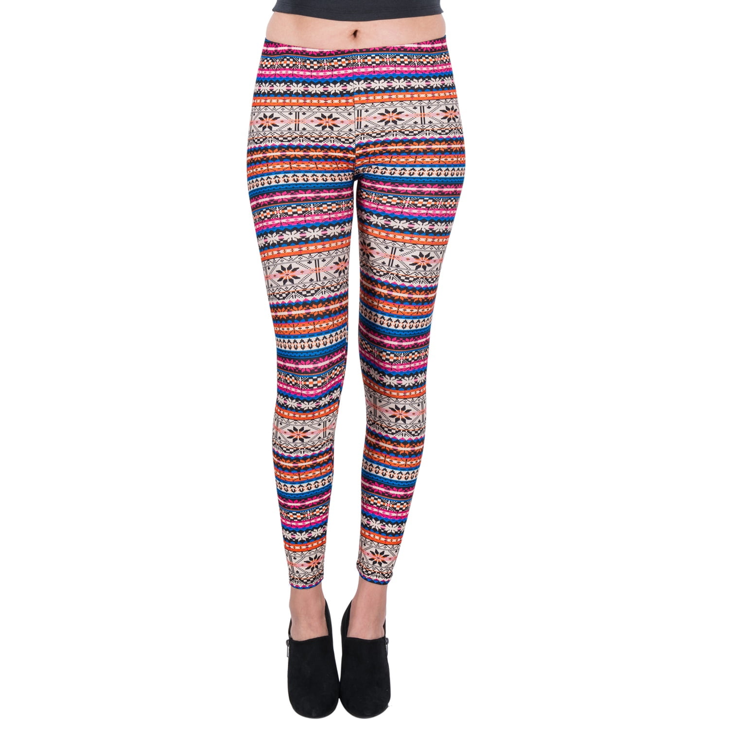 Women's Mid-Waist Full Length Stretchy Active Leggings For Workouts and Yoga