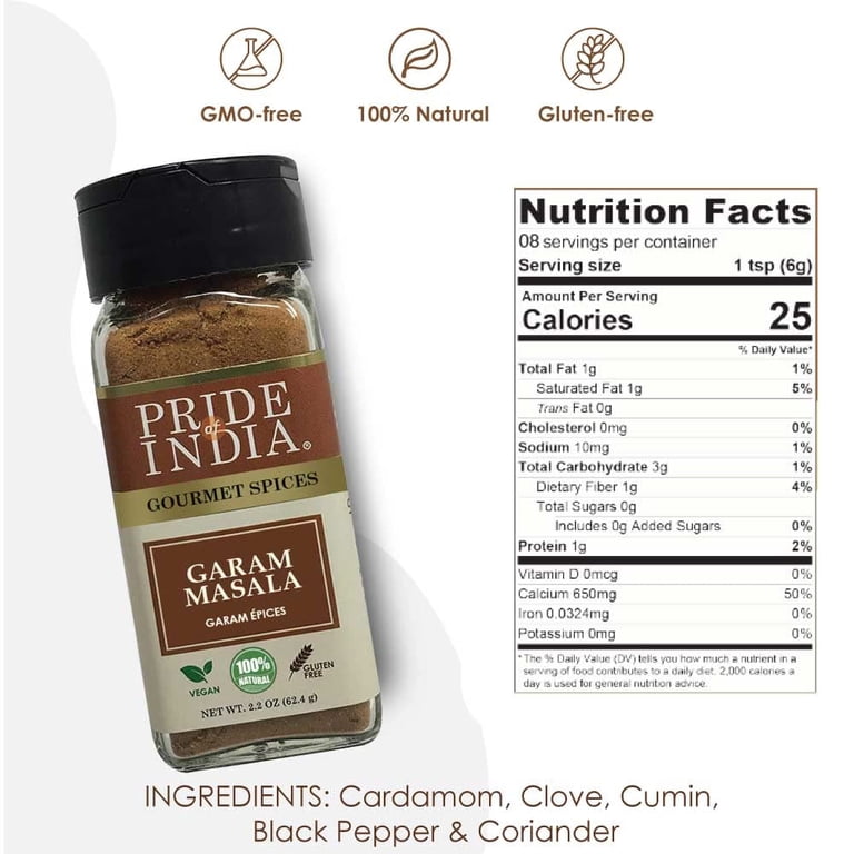 Flavor Temptations Organic Indian Spice Gift Set - Garam Masala, Curry, Turmeric, Cumin (4 Tins, 100g Each)
