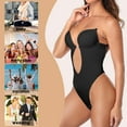 thumbnail image 6 of COMFREE Women's Backless Shapewear Bra U Plunge Seamless Low Back Thong Body Shaper Deep V Bodysuit, 6 of 6