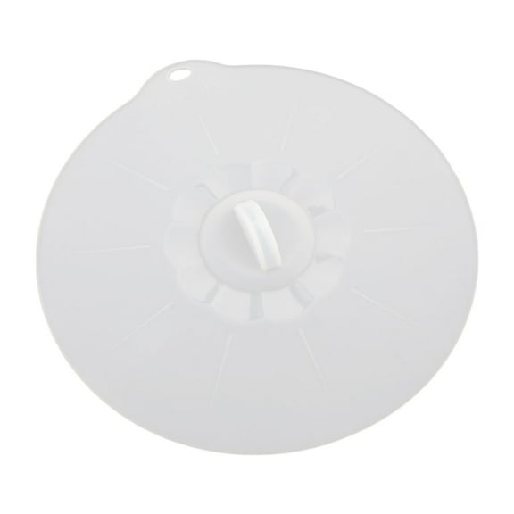 Unique Bargains 2pcs Kitchen Clear White Silicone Frying Pan Pot Skillet Bowl Lid Food Cover