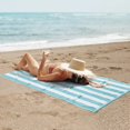 thumbnail image 3 of Toalla de playa LULUHOME, tamaño grande, algodón, 90 x 180 cm, color aguamarina, 3 of 8