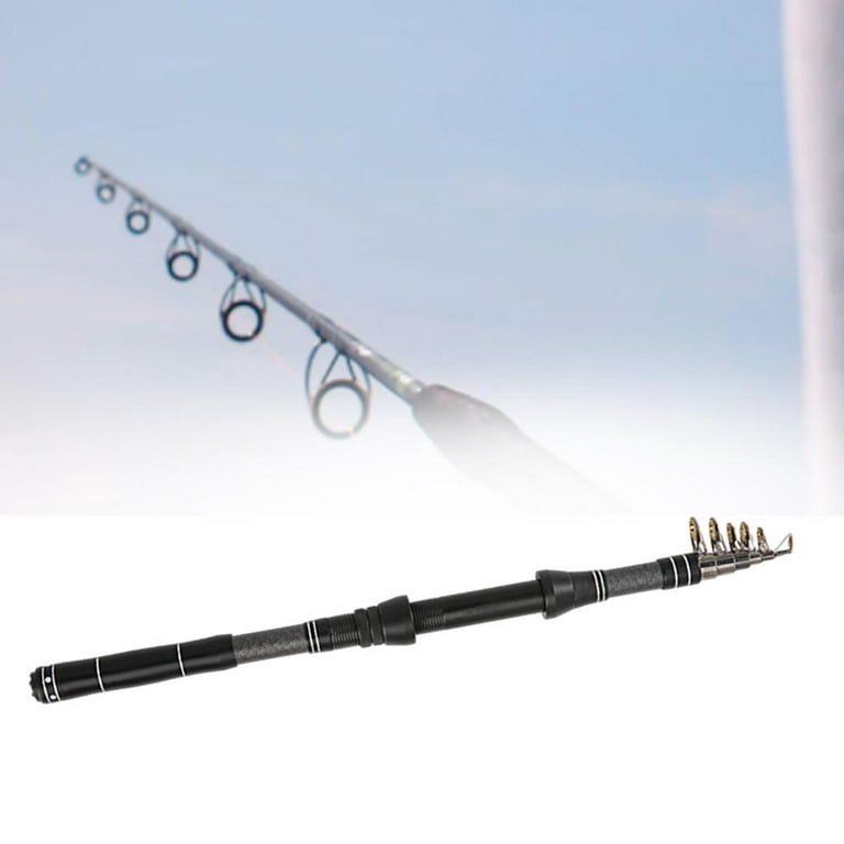 Portable Fishing Rod Telescopic Fishing Rod - Carbon Fiber, CNC Machined  Reel Seat, Comfortable Handle, Travel Fishing Pole for Bass Trout Fishing  2.4m 