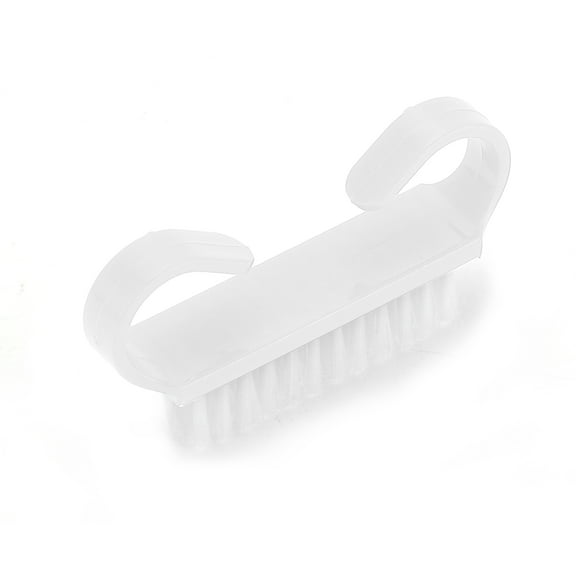 1 Pc Durable Solid Horn Nail Brush for Cleaning Fingernails 2.44"x1.38" White
