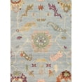 thumbnail image 2 of Pasargad Home Oushak 9' x 12' Hand-Knotted Wool Blue/Green Rug - All Ages, Indoors, 2 of 6