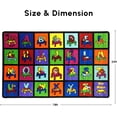 thumbnail image 2 of SAFECASTLE Kids Carpet My ABC Place Alphabet Rug 5'4" x 7'8"– Educational ABC Learning Area Rug – Colorful Classroom Rug for Kids, Toddlers, Preschool, Nursery, Playroom, Daycare & Children’s Bedroom, 2 of 7