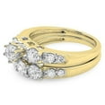 thumbnail image 2 of Dazzlingrock Collection 2.00 Carat (ctw) 10k Round Diamond Ladies 3 Stone Bridal Engagement Ring Matching Band Set 2 CT, Yellow Gold, Size 7, 2 of 5