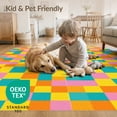 thumbnail image 4 of ODIKA Whimsical Plaid Motif Vibrant Geometric Contemporary Playroom for Home Office, Gaming Room, Under Desk, Non-Slip Chair-Friendly, 4 of 7