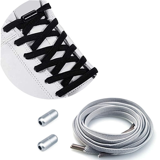 LSLJS Elastic Universal Shoelaces Without Tying Adjustable with Metal Closure, Women Shoelace