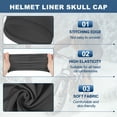 thumbnail image 3 of Gorro interior para casco Uxcell para hombres, sombreros que absorben el sudor, gorras elásticas para debajo de cascos para correr, bicicleta, motocicleta y ciclismo en gris oscuro, 3 of 7