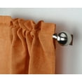 thumbnail image 3 of Aiking Home Rod Pocket Faux Linen Textured Semi-Sheer 36 inch Cafe Curtains / Tier Panels for Small Window (Set of 2, 28"x36" Each Panel, Mandarin), 3 of 4