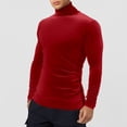 thumbnail image 2 of Wdgfv Men's Solid Color High Neck Long Sleeve Pullover Knitwear Sweater Coat for All Seasons Comfort, 2 of 4