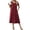 Wine Red, variant on Ekouaer Cotton Nightgowns for Women with Pockets Midi Night Gowns for Sleeping Plus Size House Dress Lounge Dress