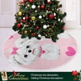 thumbnail image 6 of FMSHPON Valentine's Day Valentine's Day Cute Dog Xmas Christmas Tree Skirt Stand Mat for Holiday Party Decoration Indoor Outdoor 48 inches, 6 of 6