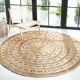 thumbnail image 2 of SAFAVIEH Natural Fiber Penelope Geometric Area Rug, Natural, 8' x 8' Round, 2 of 8