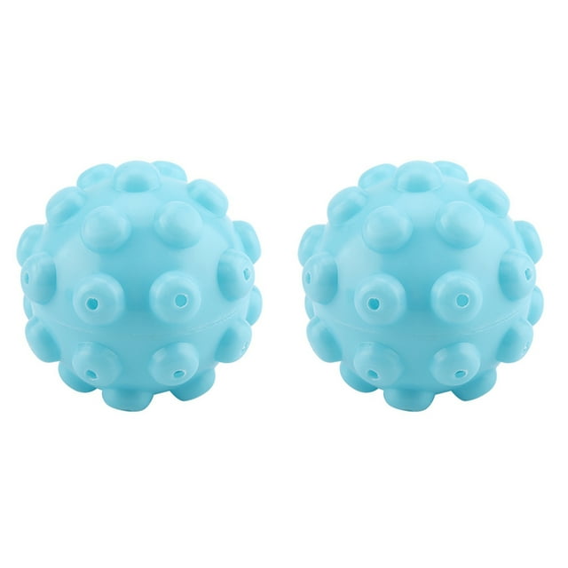 2 unids/set bolas reutilizables de PVC azul accesorios de bola suavizante de tela para lavado de ropa