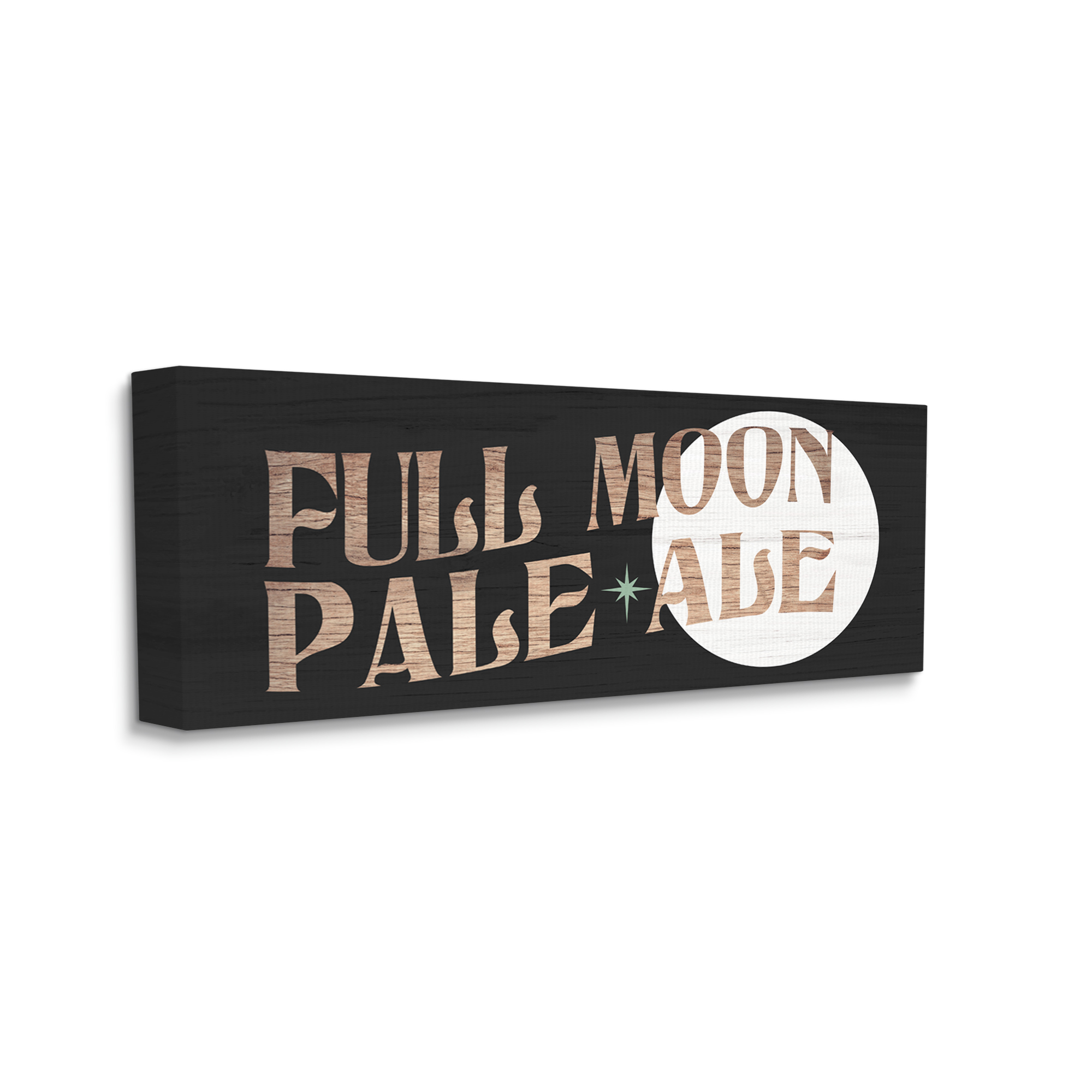 Stupell Industries Full Moon Pale Ale Rustic Moon Halloween Sign Graphic Art Gallery Wrapped Canvas Print Wall Art, Design by Daphne Polselli