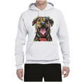 thumbnail image 3 of My Favorite Breed is The One In Need | Colorful Labrador Dog | Dean Russo Art Animal Lover Unisex Hoodie Sweatshirt, White, 3XL, 3 of 5
