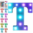 thumbnail image 1 of Luces LED con letras, luz nocturna en forma de marquesina y colorida, en forma de T, 1 of 6