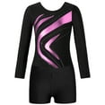 thumbnail image 3 of Zaldita Girls Sparkle Flame Gymnastics Leotard Ballet Dance Unitard with Sports Shorts Tumbling Pink 8, 3 of 7