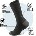thumbnail image 3 of NevEND 6 Pairs Cotton Crew Socks Athletic Lightweight Breathable for Men and Women Size M Black, 3 of 8