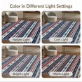 thumbnail image 7 of ODIKA 8'x10' Washable Area Rug Non-Shedding, Easy Care, Navy Motifs Banded Borders Strip Mudroom Nautical Striped Boho Refined for King Size Bedroom Under Bed, Master Suite, 7 of 7