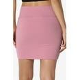 thumbnail image 3 of TheMoogan Women's Basic Stretch Cotton High Waist Double Layer Tube Mini Skirt, 3 of 7
