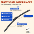 thumbnail image 4 of MUIENA Windshield Wipers Replacement for Toyota Sienna 2011-2020,OEM Quality Premium All-Season Wiper Blades-28"+20"(set of 2), 4 of 5