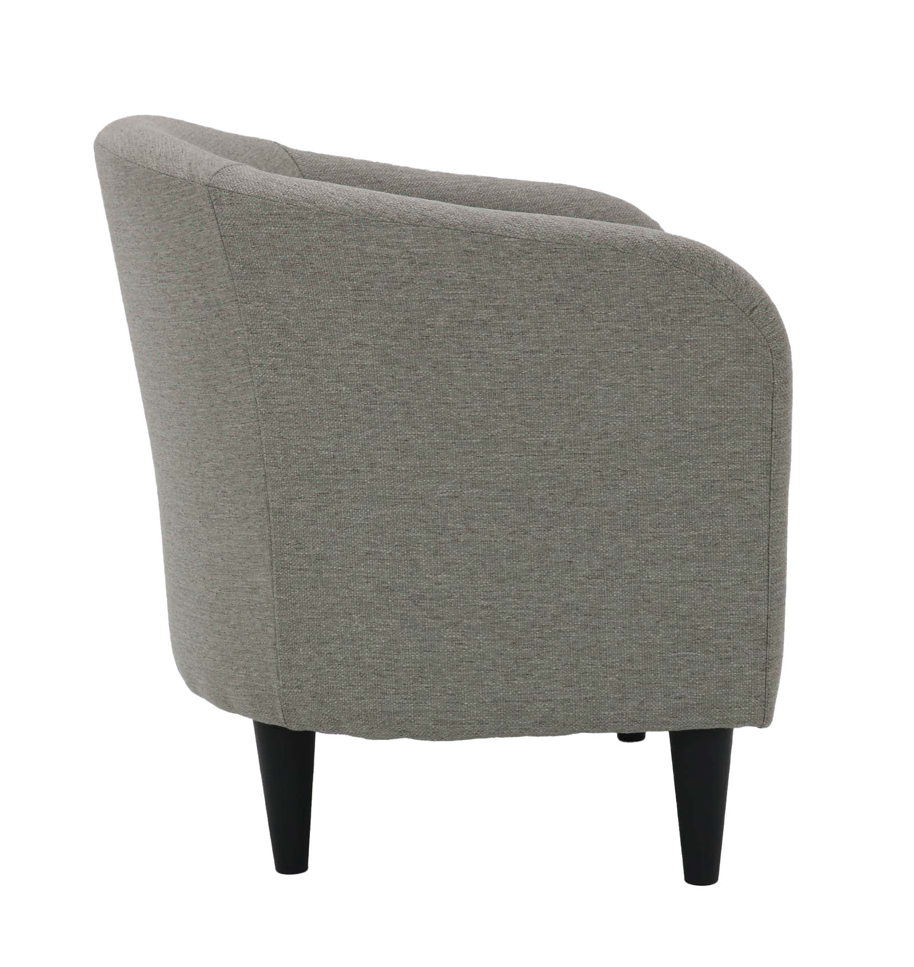 Mainstays Rolled Tub Accent Chair, Zeus Grey