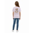 thumbnail image 6 of Wonder Nation Girls Teddy Bear Front Back Graphic Tee with Short Sleeves, Sizes 4-18, 6 of 7