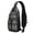 Black-4, variant on Ink Style Rustic Sling Bag, Vintage Folk Crossbody Backpack with Wood Grain Artistic Design for Commuting