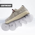 thumbnail image 6 of LARNMERN Steel Toe Shoes Men Slip On Lightweight Comfortable Lounging Walking Sneakers Steel Toe Loafers Champagne Gold 8.5, 6 of 6