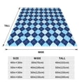 thumbnail image 3 of Bingfone Blue Squares Print Flannel Fleece Blanket Throw Blanket for Bed,Sofa,Couch,Travel,Camping(60"x50" ), 3 of 8