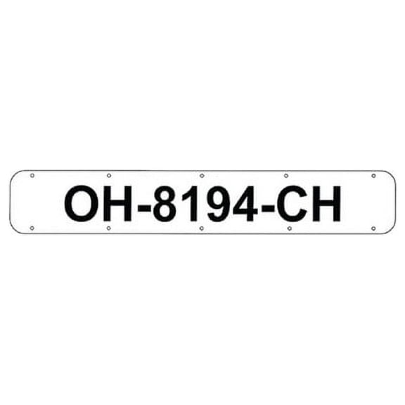 New Boat Registration Number Plates bernard Engraving Rp2400w Plastic White 24" L x 4" H