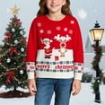 thumbnail image 2 of SGMVNU Chandail de Noël pour Filles avec Motif Festif des Fêtes Chandail à Col Roulé à Manches Longues Confortable pour Rassemblements Vêtements de Noël Taille 5-6 Ans Rouge, 2 of 9