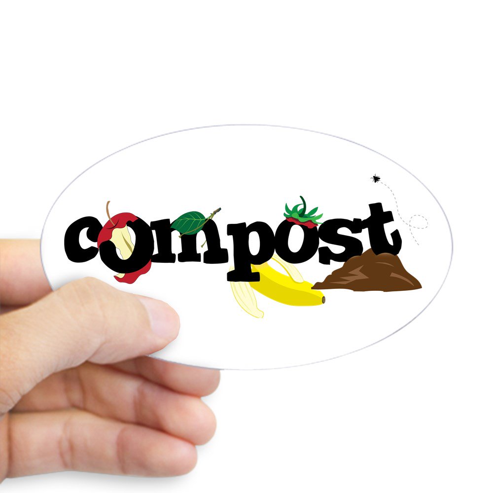 CafePress Compost Sticker Sticker (Oval)